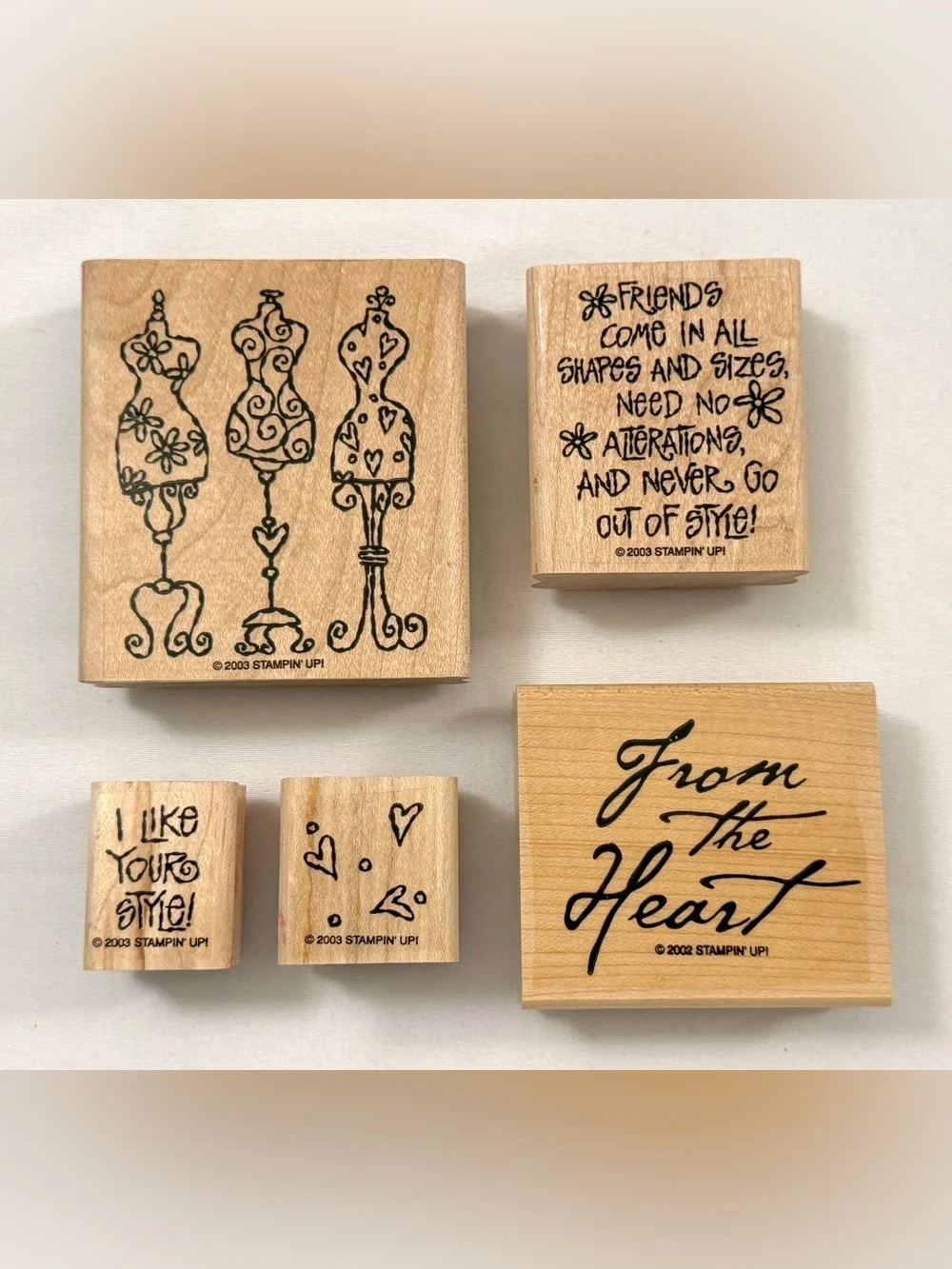 2 Stampin’ Up Stamp Sets ~Fashion/Friends/A Girl Thing + Free Stamp Pad